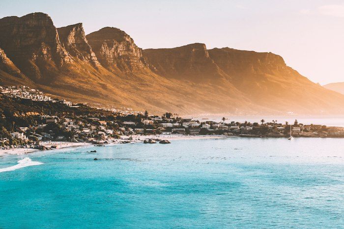Côte du Cap au coucher du soleil, Afrique du Sud