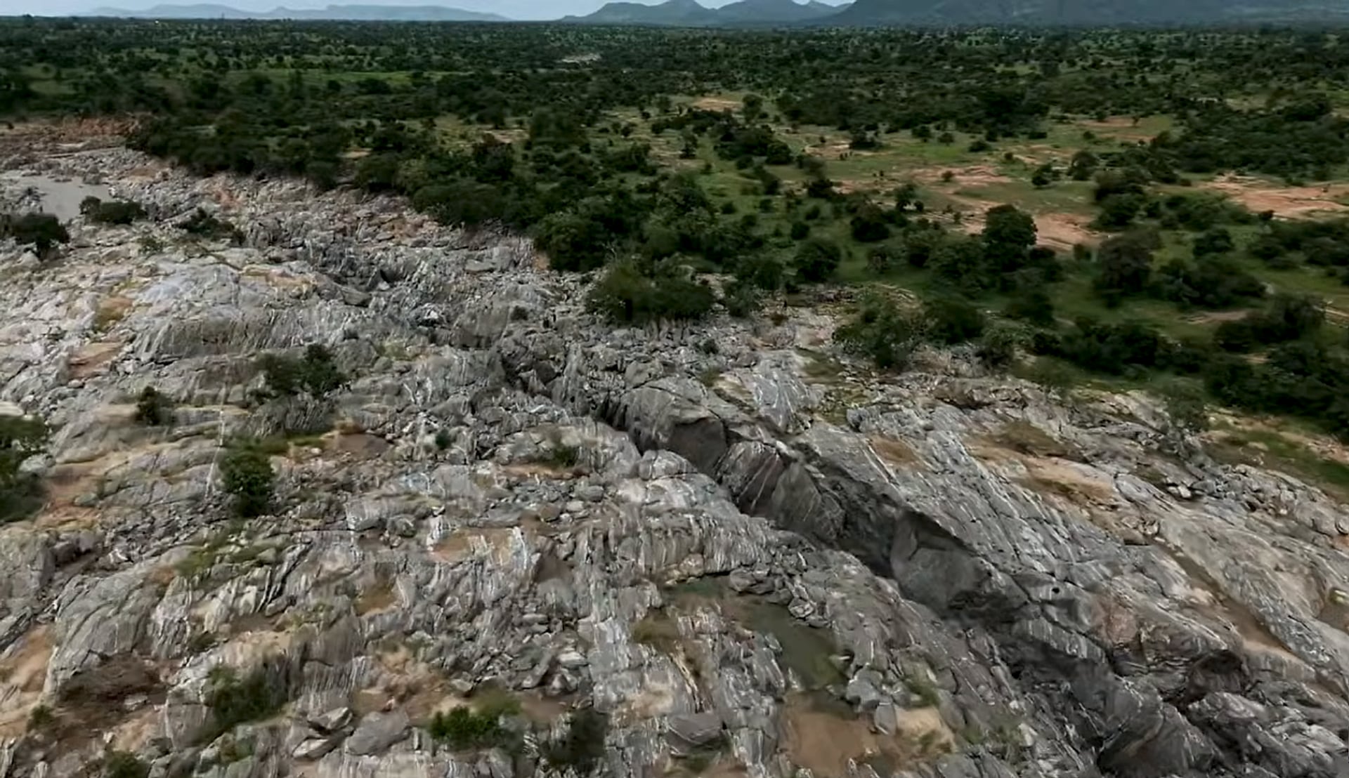 Les gorges de Kola vues du ciel