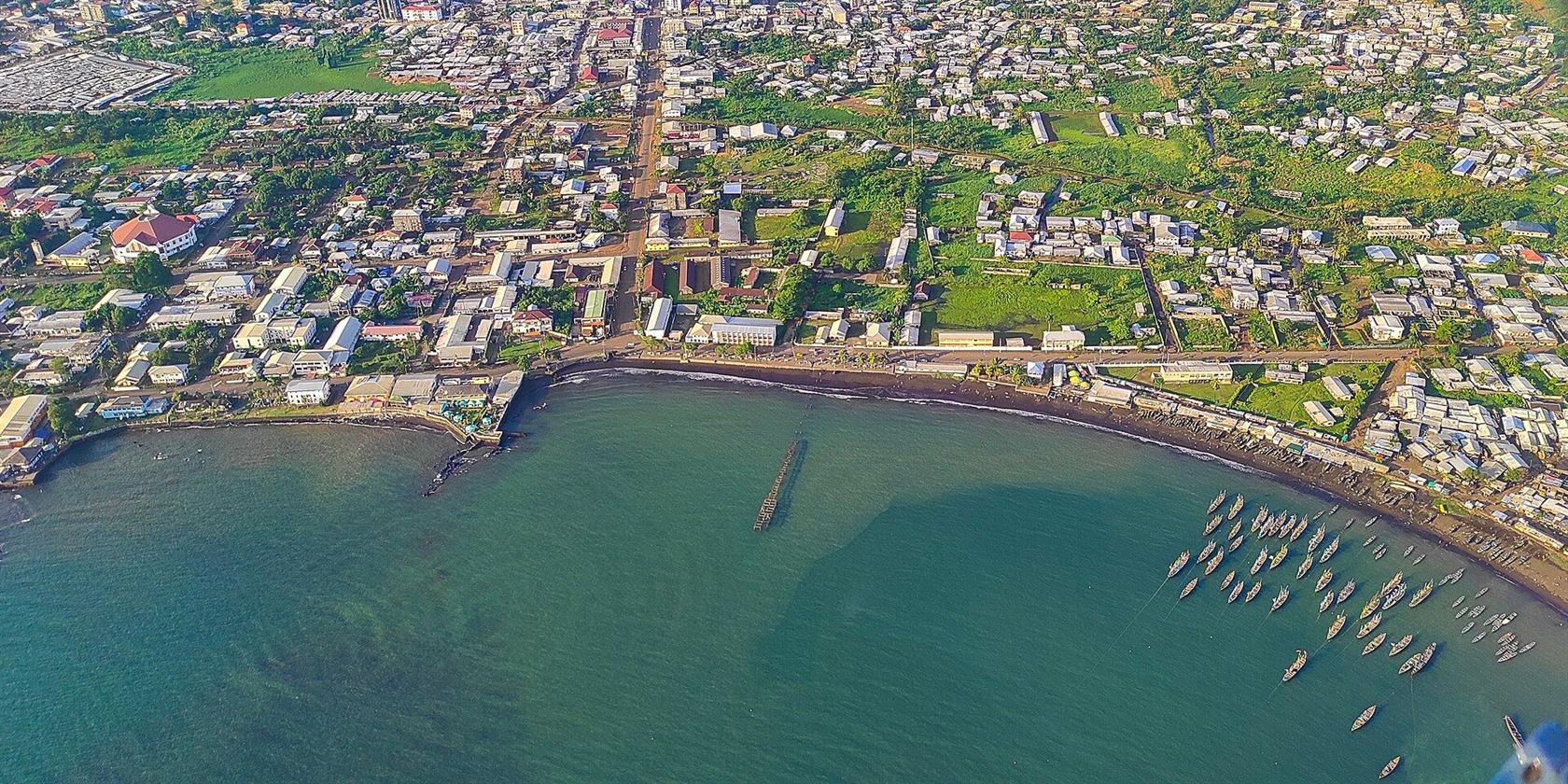 Limbe vue du ciel, Cameroun