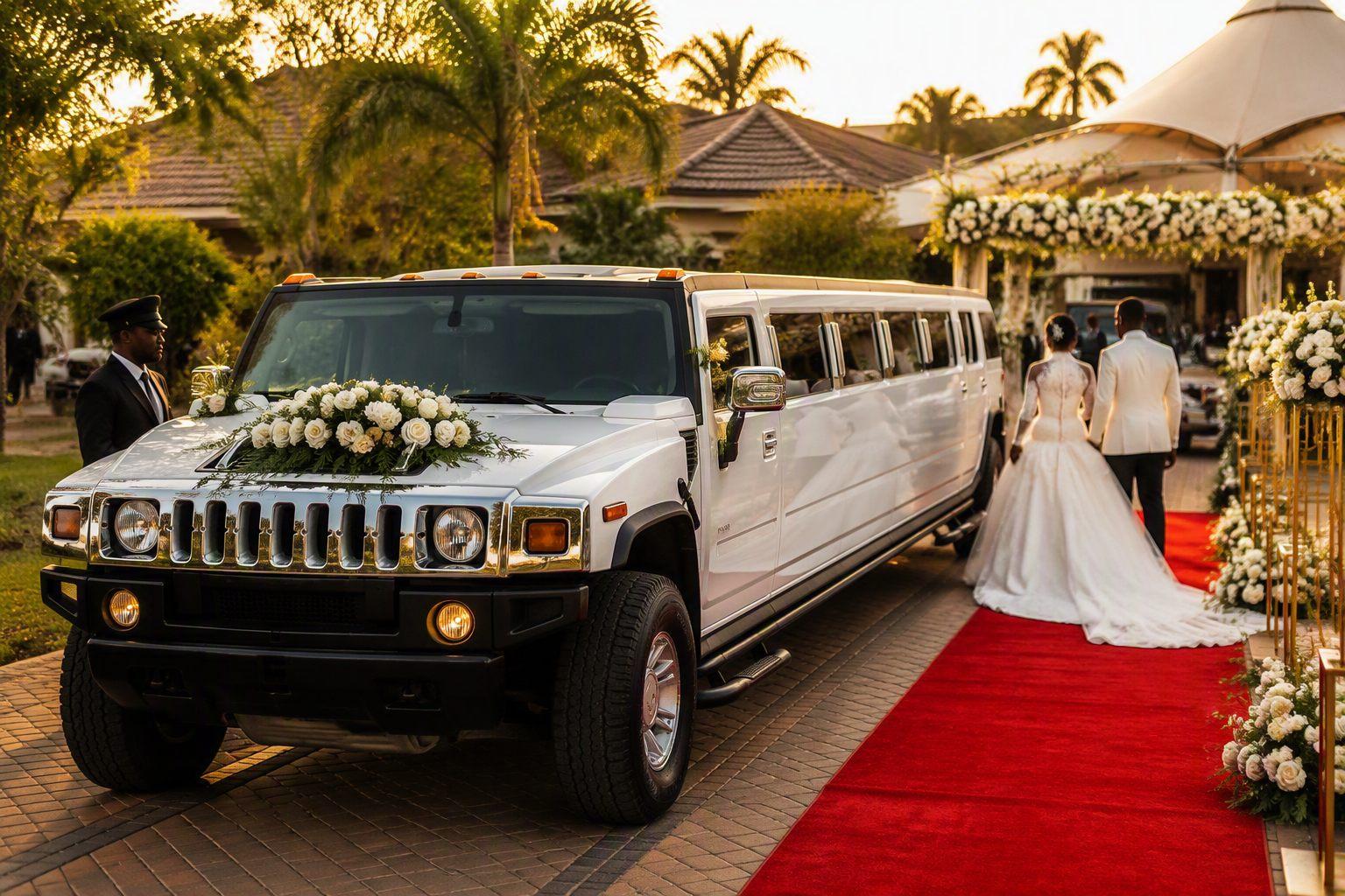 Longue Hummer limousine pour cérémonie